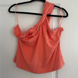Coral One-Shoulder Women's Top